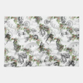 Alice in Wonderland Holly Kerstmis Theedoek (Horizontaal)