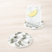 Alice in Wonderland Holly Kerstmis Zandsteen Onderzetter (Zijkant)