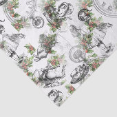 Alice in Wonderland Holly-kersttijdpapier Tissuepapier (Detail)