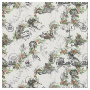 Alice in Wonderland Holly Stripe Fabric Stof