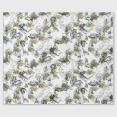 Alice in Wonderland Holly Stripe Wrapping Paper Cadeaupapier (Vlak)