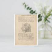 Alice in Wonderland, hoofdstuk 1, onderaan het kon Briefkaart (Staand voorkant)