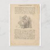 Alice in Wonderland, hoofdstuk 1, onderaan het kon Briefkaart (Voorkant)