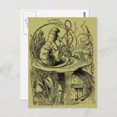 Alice in Wonderland Hookah Caterpijler Briefkaart (Voorkant / Achterkant)