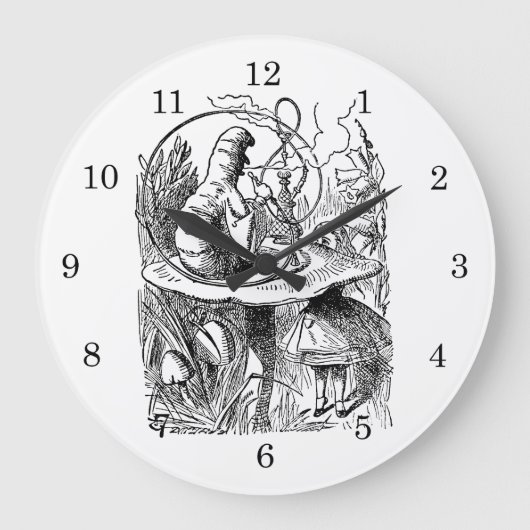  Alice in Wonderland Hookah Caterpijler Grote Klok (Voorkant)