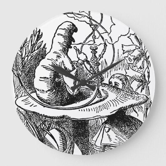  Alice in Wonderland Hookah Caterpijler Grote Klok (Voorkant)