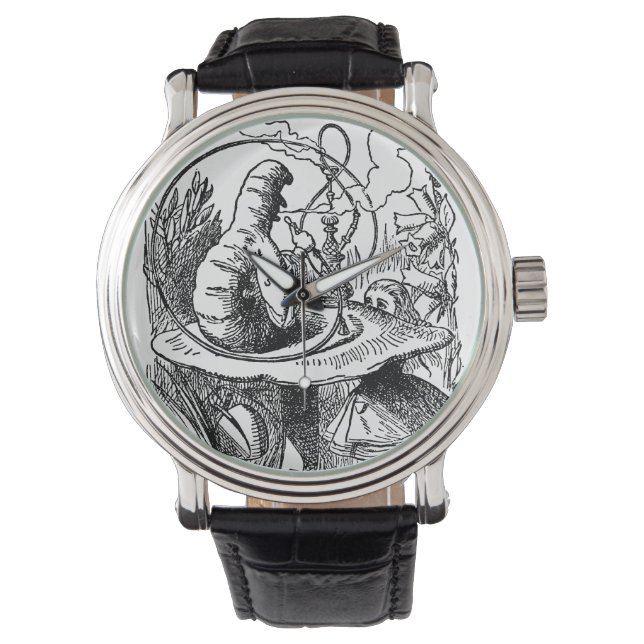  Alice in Wonderland Hookah Caterpijler Horloge (Voorkant)