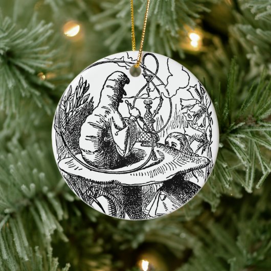  Alice in Wonderland Hookah Caterpijler Keramisch Ornament (Boom)