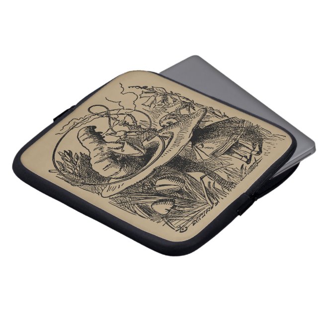  Alice in Wonderland Hookah Caterpijler Laptop Sleeve (Voorkant top)
