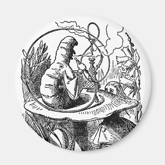 Alice in Wonderland Hookah Caterpijler Magneet (Voorkant)