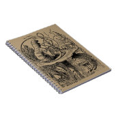  Alice in Wonderland Hookah Caterpijler Notitieboek (Rechterzijde)