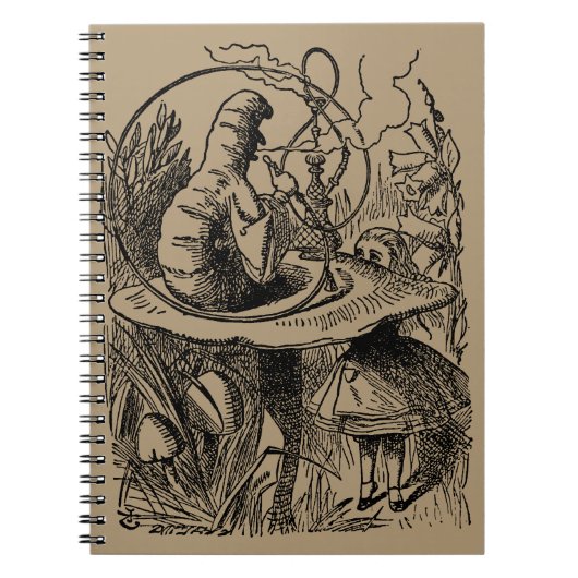  Alice in Wonderland Hookah Caterpijler Notitieboek (Voorkant)