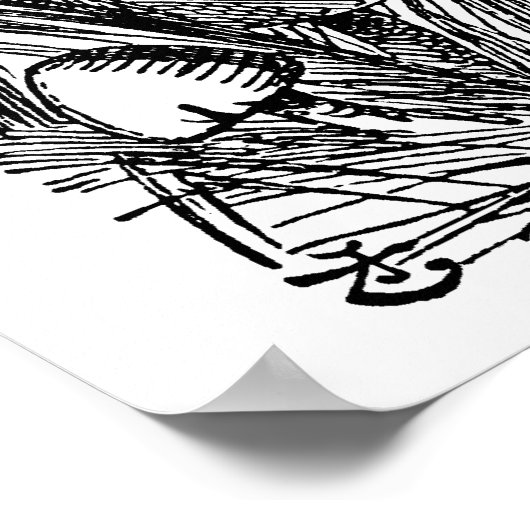  Alice in Wonderland Hookah Caterpijler Poster (Hoek)