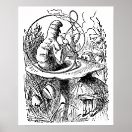 Alice in Wonderland Hookah Caterpijler Poster