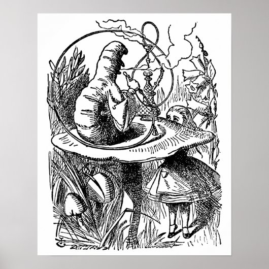  Alice in Wonderland Hookah Caterpijler Poster (Voorkant)