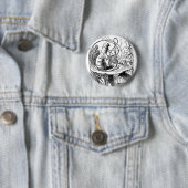  Alice in Wonderland Hookah Caterpijler Ronde Button 5,7 Cm (In situ)