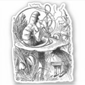 Alice in Wonderland Hookah Caterpijler Sticker (Voorkant)