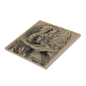 Alice in Wonderland Hookah Caterpijler Tegeltje (Zijkant)