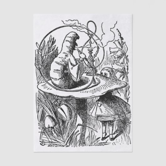 Alice in Wonderland Hookah Caterpijler Tissuepapier (Voorkant)