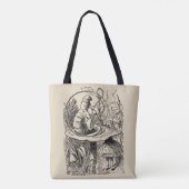 Alice in Wonderland Hookah Caterpijler Tote Bag (Achterkant)