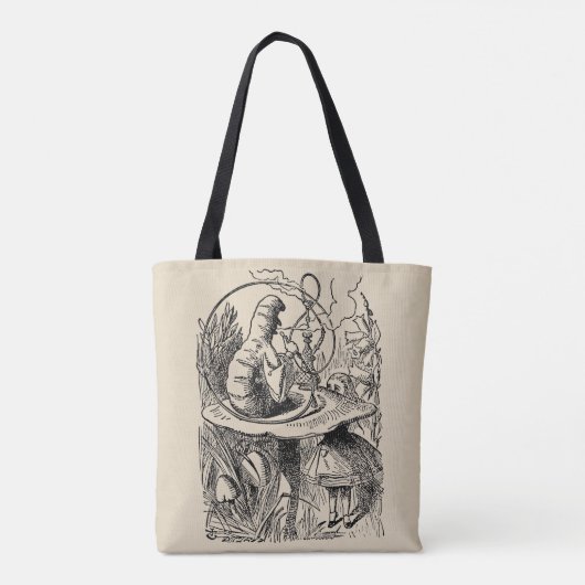  Alice in Wonderland Hookah Caterpijler Tote Bag (Achterkant)
