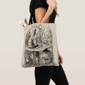 Alice in Wonderland Hookah Caterpijler Tote Bag (Dichtbij)