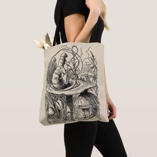 Alice in Wonderland Hookah Caterpijler Tote Bag (Dichtbij)