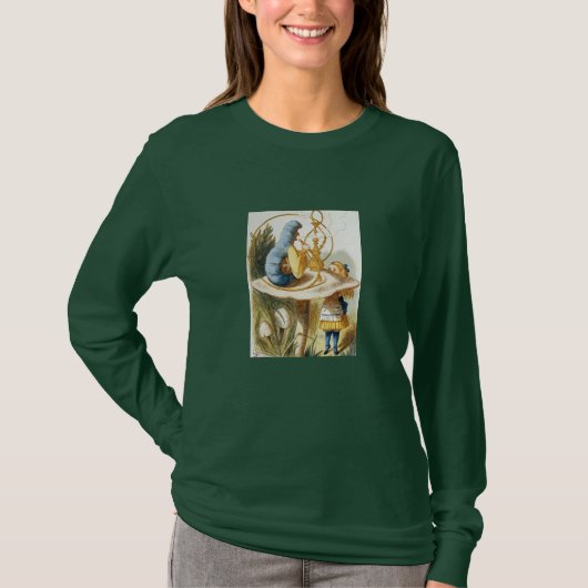 Alice in Wonderland Hookah Smoking Caterpijler T-S T-shirt (Voorkant)