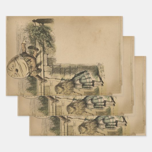 Alice in Wonderland Humpty Dumpty Inpakpapier Vel (Set)