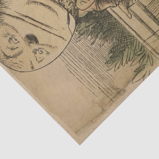 Alice in Wonderland Humpty Dumpty Tissuepapier (Detail)