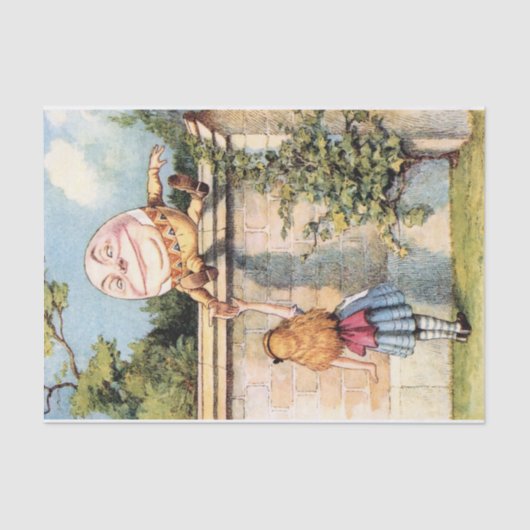  Alice in Wonderland HumptyDumpty Decoupage Tissuepapier (Voorkant)