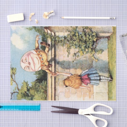  Alice in Wonderland HumptyDumpty Decoupage Tissuepapier (Craft)