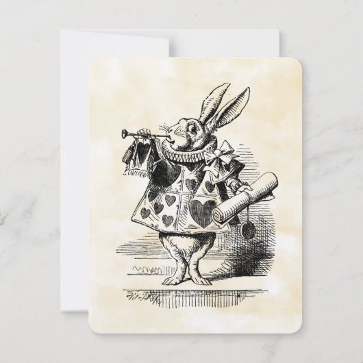 Alice in Wonderland Huwelijks RSVP (Achterkant)