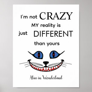Alice in Wonderland - Ik ben niet GEEK Poster