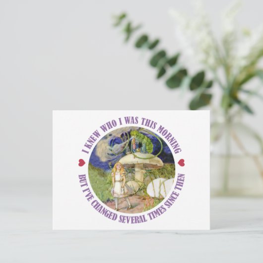 Alice in Wonderland - Ik wist wie ik was deze ocht Briefkaart (Staand voorkant)