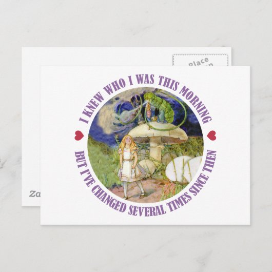 Alice in Wonderland - Ik wist wie ik was deze ocht Briefkaart (Voorkant / Achterkant)