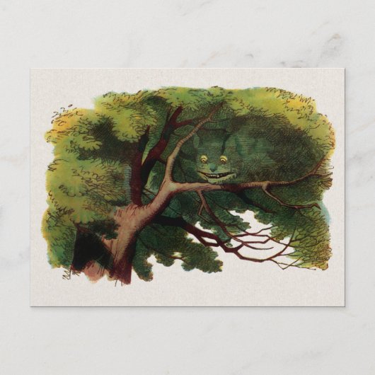 Alice in Wonderland Illustratie Briefkaart (Voorkant)