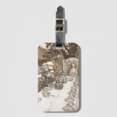Alice in Wonderland Illustratie Mad Hatter Bagagelabel (Voorkant (verticaal))