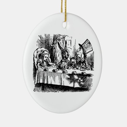 Alice in Wonderland Illustratie Mad Hatter Keramisch Ornament (Rechts)