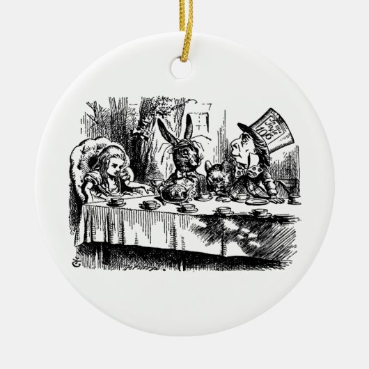 Alice in Wonderland Illustratie Mad Hatter Keramisch Ornament (Voorkant)