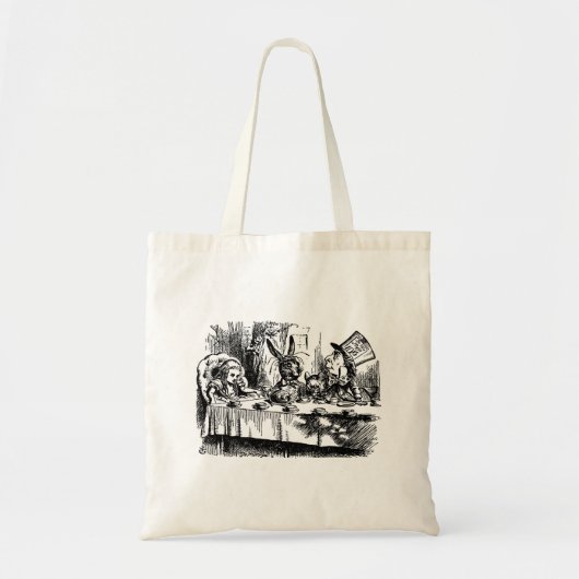 Alice in Wonderland Illustratie Mad Hatter Tote Bag (Voorkant)