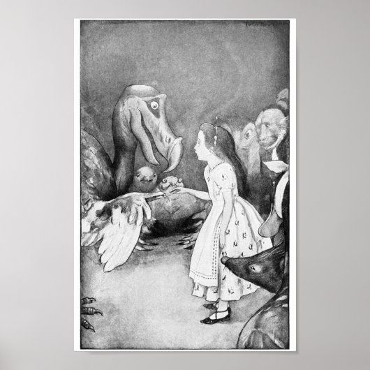  Alice in Wonderland Illustratie Poster (Voorkant)