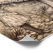  Alice in Wonderland Illustratie Poster (Hoek)