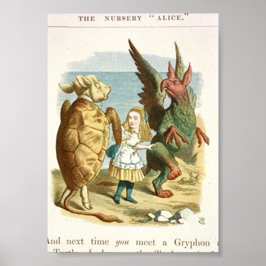  Alice in Wonderland Illustratie Poster (Voorkant)