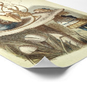  Alice in Wonderland Illustratie Poster (Hoek)