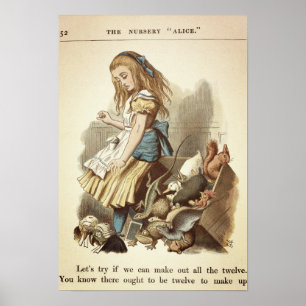  Alice in Wonderland Illustratie Poster