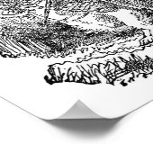  Alice in Wonderland Illustratie Poster (Hoek)