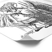  Alice in Wonderland Illustratie Poster (Hoek)