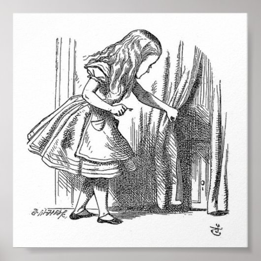  Alice in Wonderland Illustratie Poster (Voorkant)