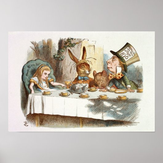 Alice in Wonderland Illustratie Poster (Voorkant)